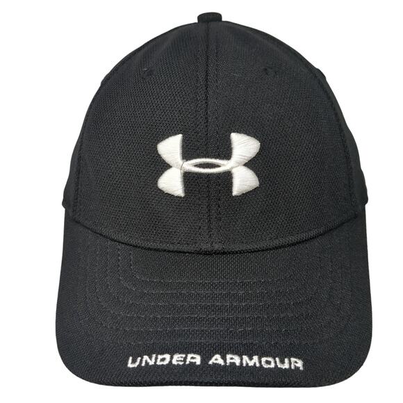 Under Armour Strapback Baseball Cap Black One Size Adjustable Embroidered - Picture 1 of 9